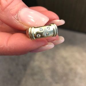 David Yurman Metro Band - sterling, gold, diamond